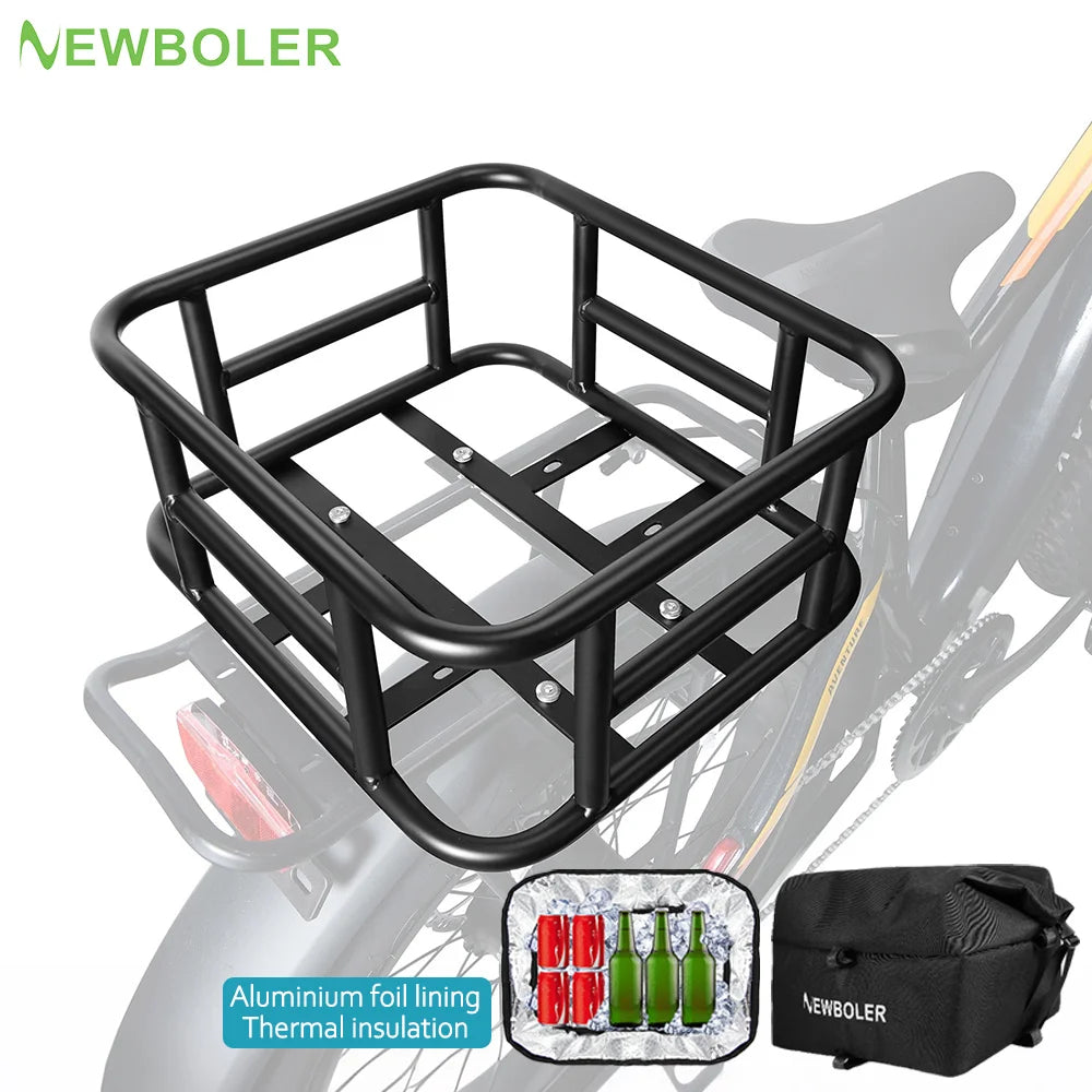 NEWBOLER Rear Bike Basket Cargo Rack Bag For Outdoor