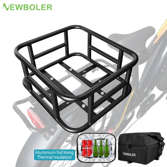 NEWBOLER Rear Bike Basket Cargo Rack Bag For Outdoor