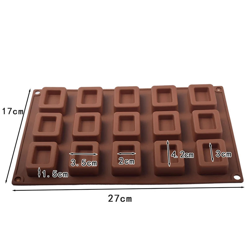 Hign-Concerned Square Donut Silicone Mold Chocolate Cakes
