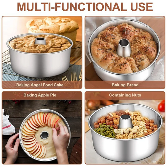 Hign Concerned Angel Food Cake Pan Set Fluted Tube Pans
