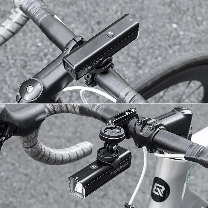ROCKBROS 1000 Lumen Bike Front Light With Handlebar Mount
