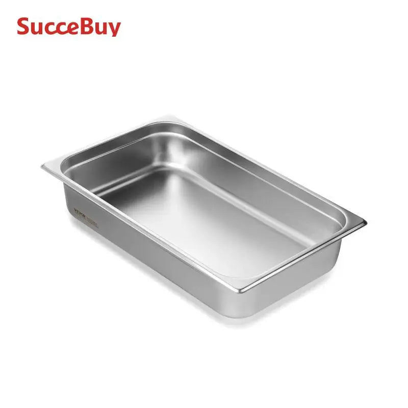SucceBuy 4 inch Buffet Chafing Dishes Gastronorm Pans Steam Table Pans Tray Stainless Steel Food Container for Party BBQ Baking