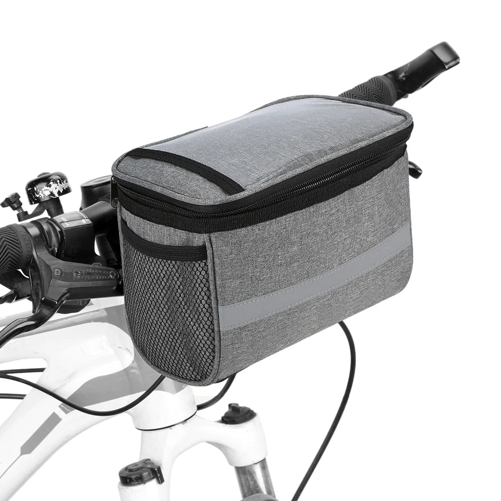 Lixada Insulated Handlebar Bike Bag With Reflective Strips