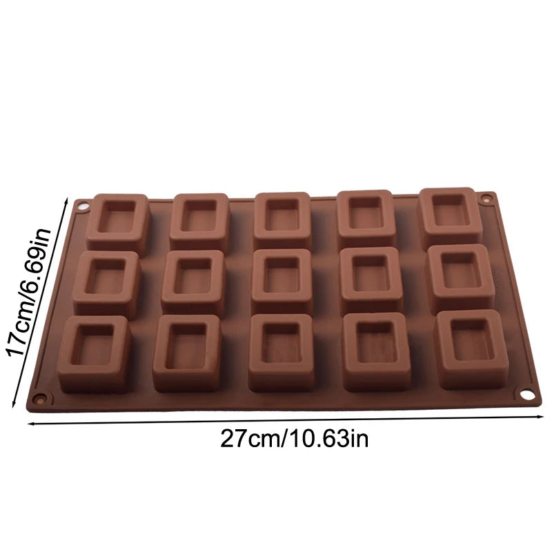 Hign-Concerned Square Donut Silicone Mold Chocolate Cakes