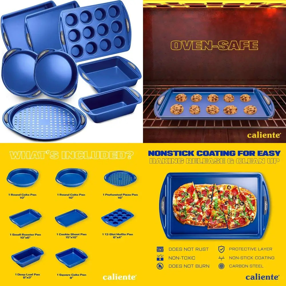 Hign Concerned 8 Piece Nonstick Bakeware Set Premium