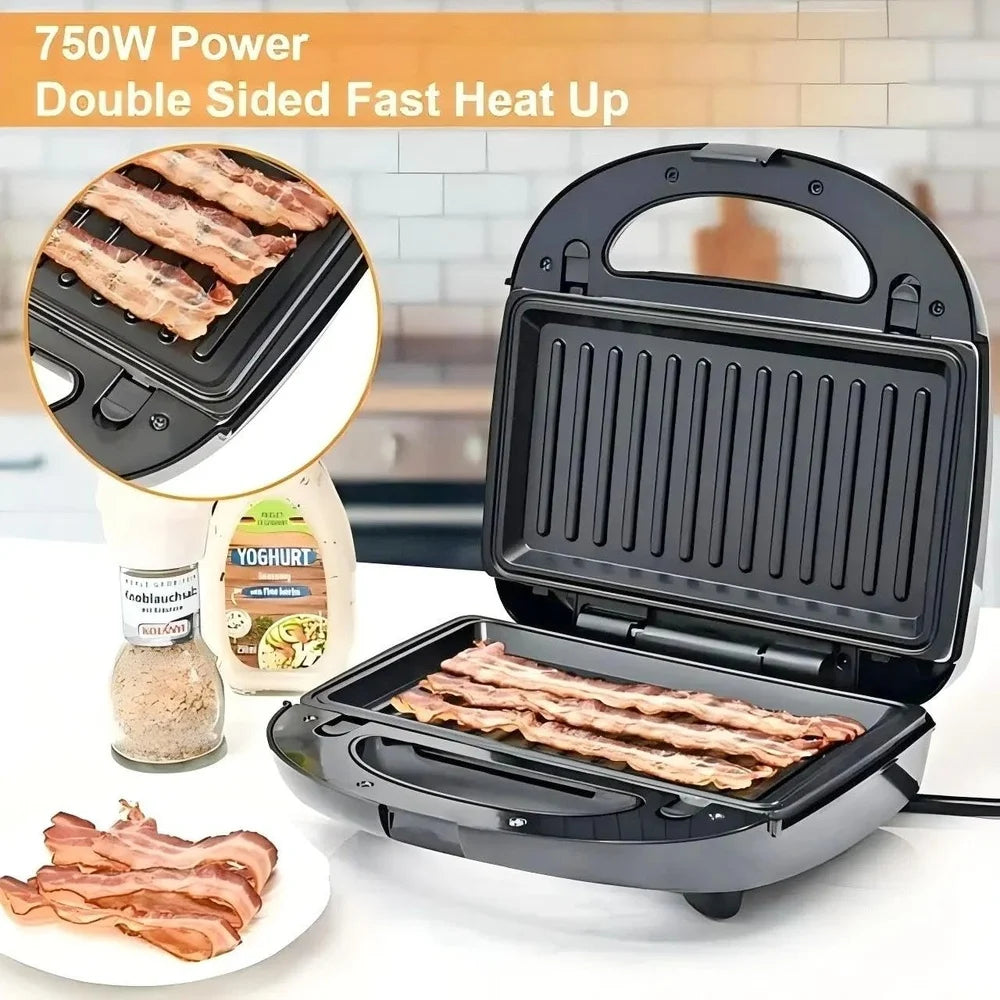 XMSJ 6 In 1 Sandwich Waffle Donut Maker Nonstick Plates