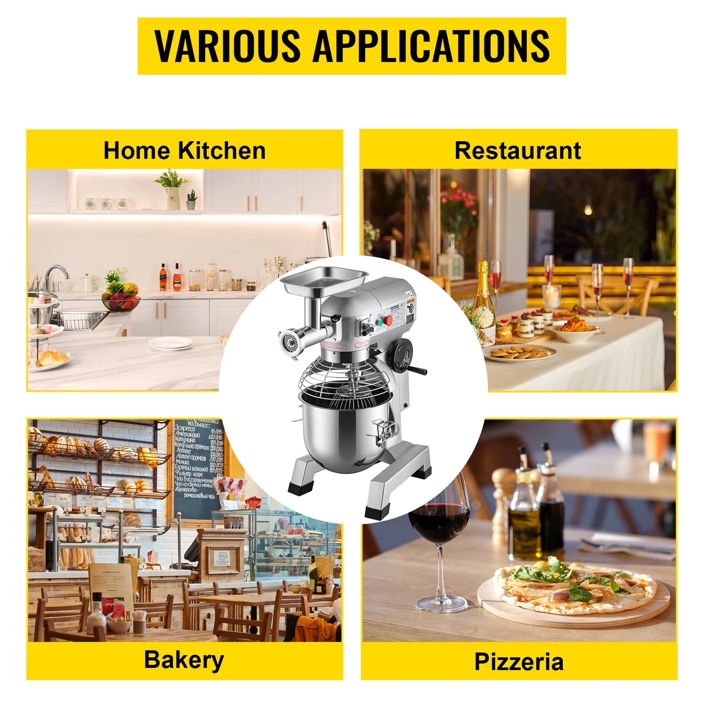VEVOR Commercial Electric Stand Mixer For Dough Kneading