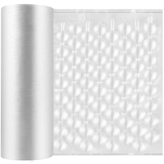 SucceBuy 984Ft Air Cushion Film Bubble Bags PE Air Cushion Wrap Film Packaging Shockproof Cushioning Rolls for Wrap Machine