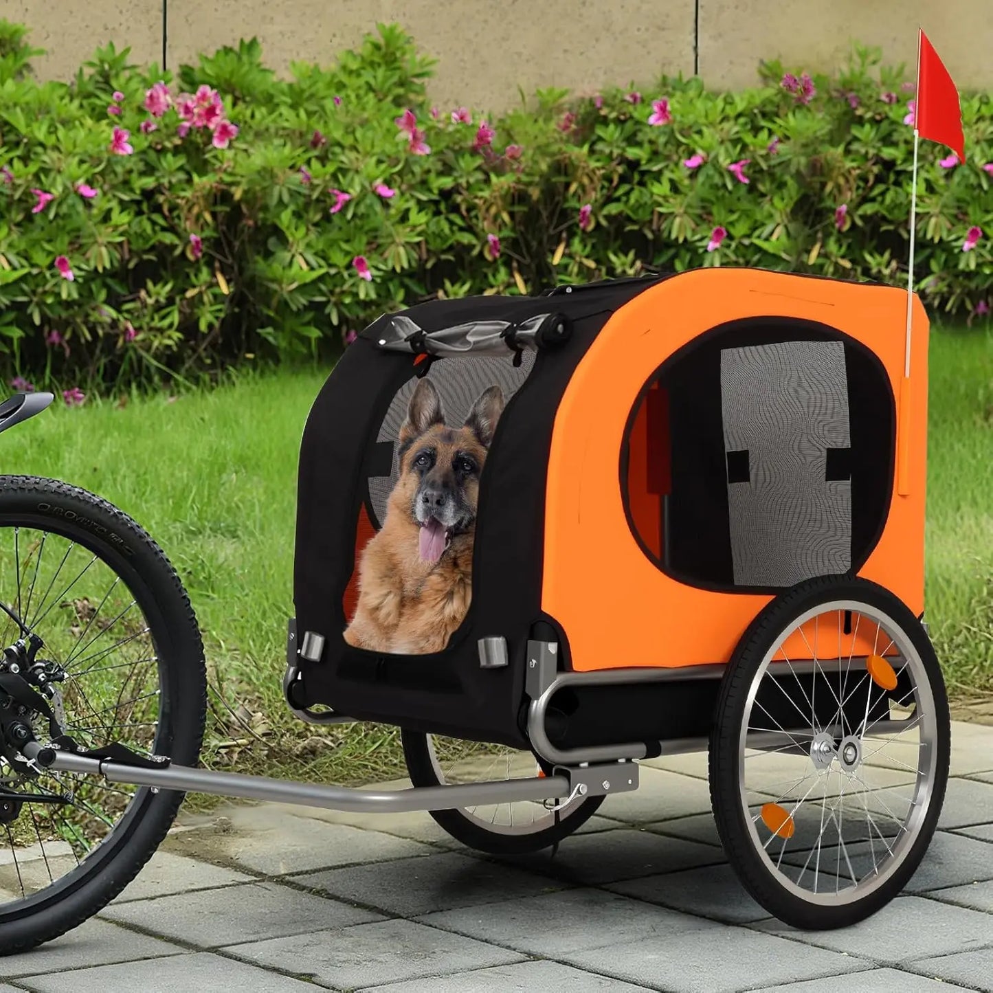 HiMISS Dog Bike Trailer Universal Carrier With Folding Cart