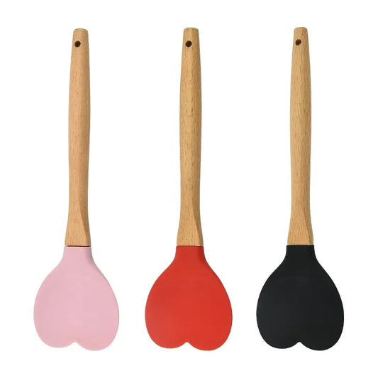 Hign-concerned Heart Shaped Silicone Spatula Set For Baking