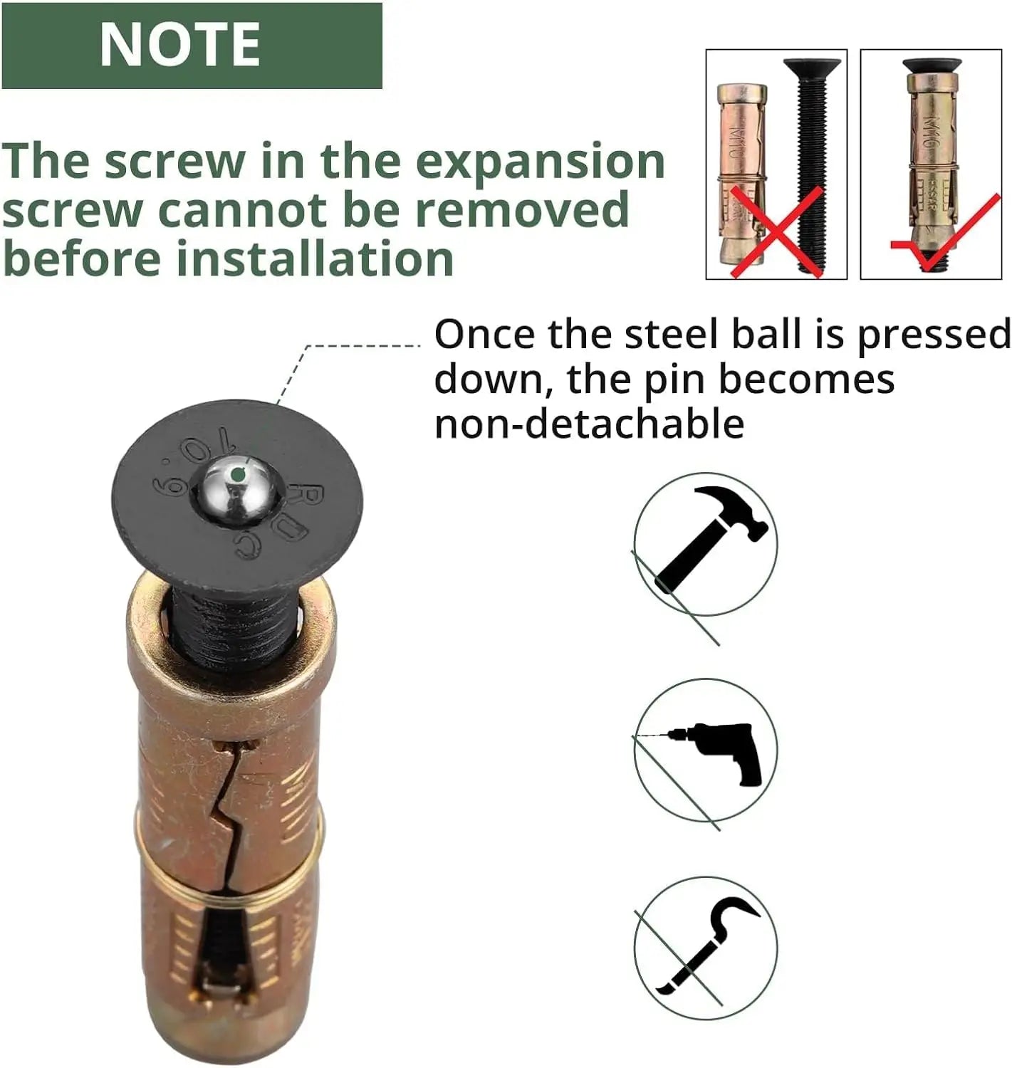 EYPINS Security Ground Anchor For Motorcycles And Bicycles