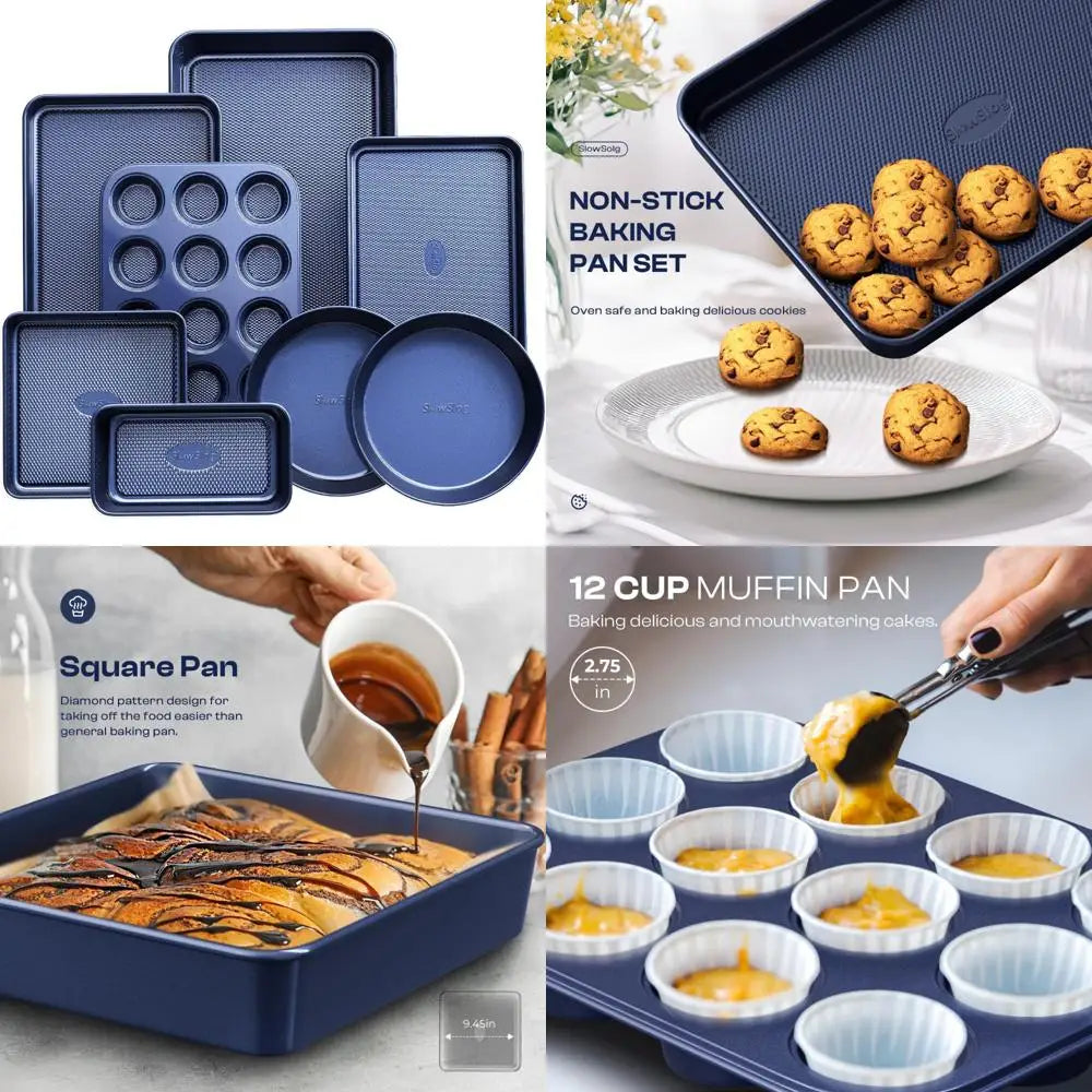 Nonstick Bakeware Set Baking Sheets And Cookie Pans