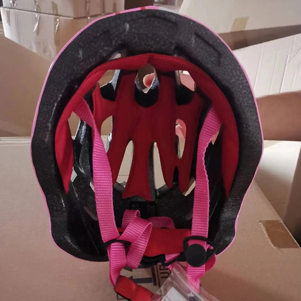 Kids Adjustable Cycling Helmet With Taillights For Balance