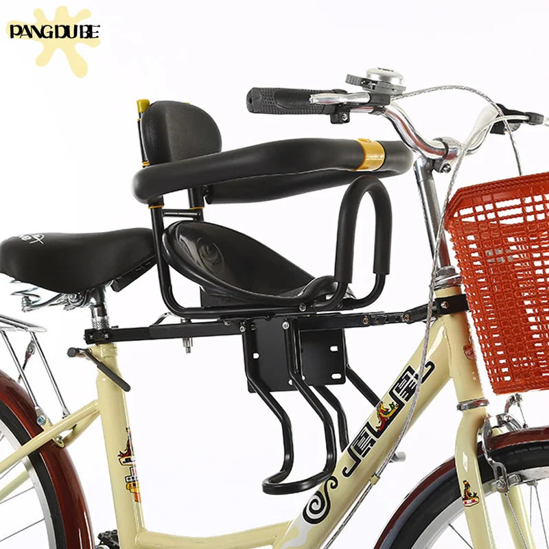 PANGDUBE Front Bike Child Seat With Safety Belt Foldable