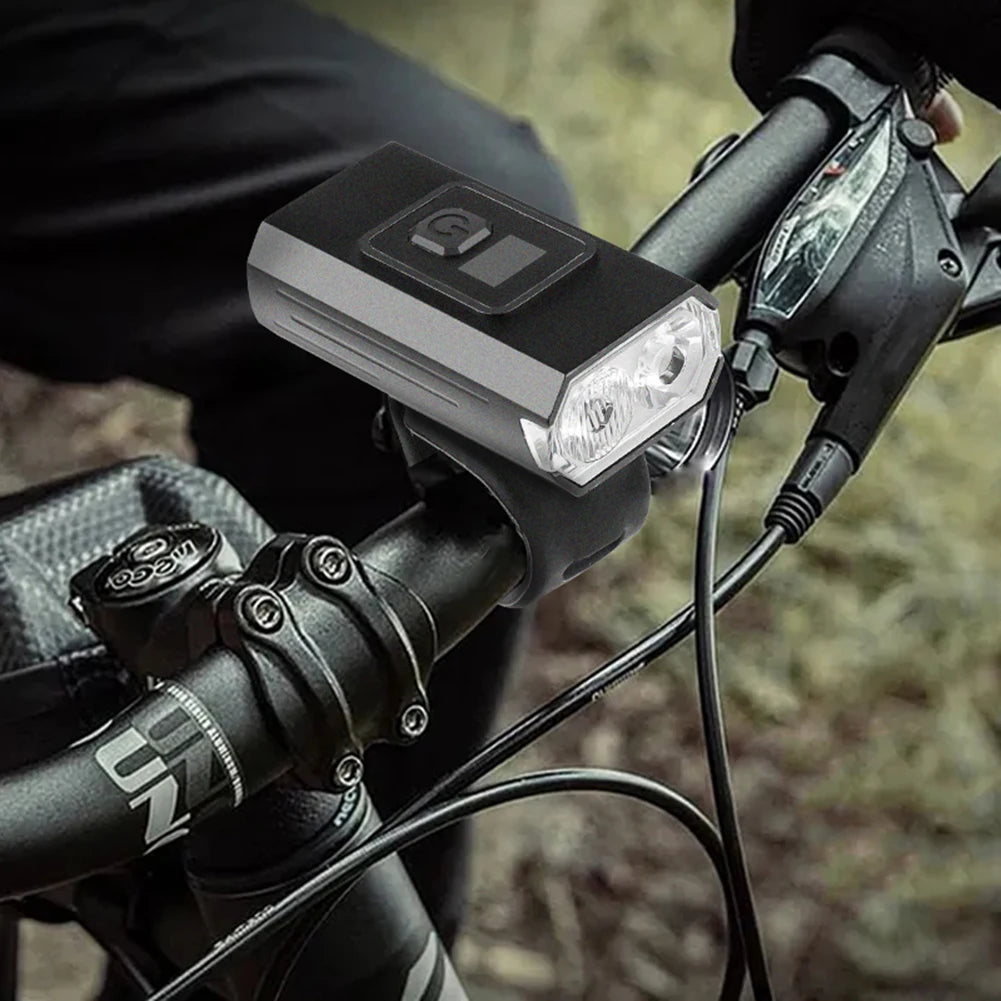 APWIKOGER 800LM USB C Bike Headlamp With 6 Modes Light