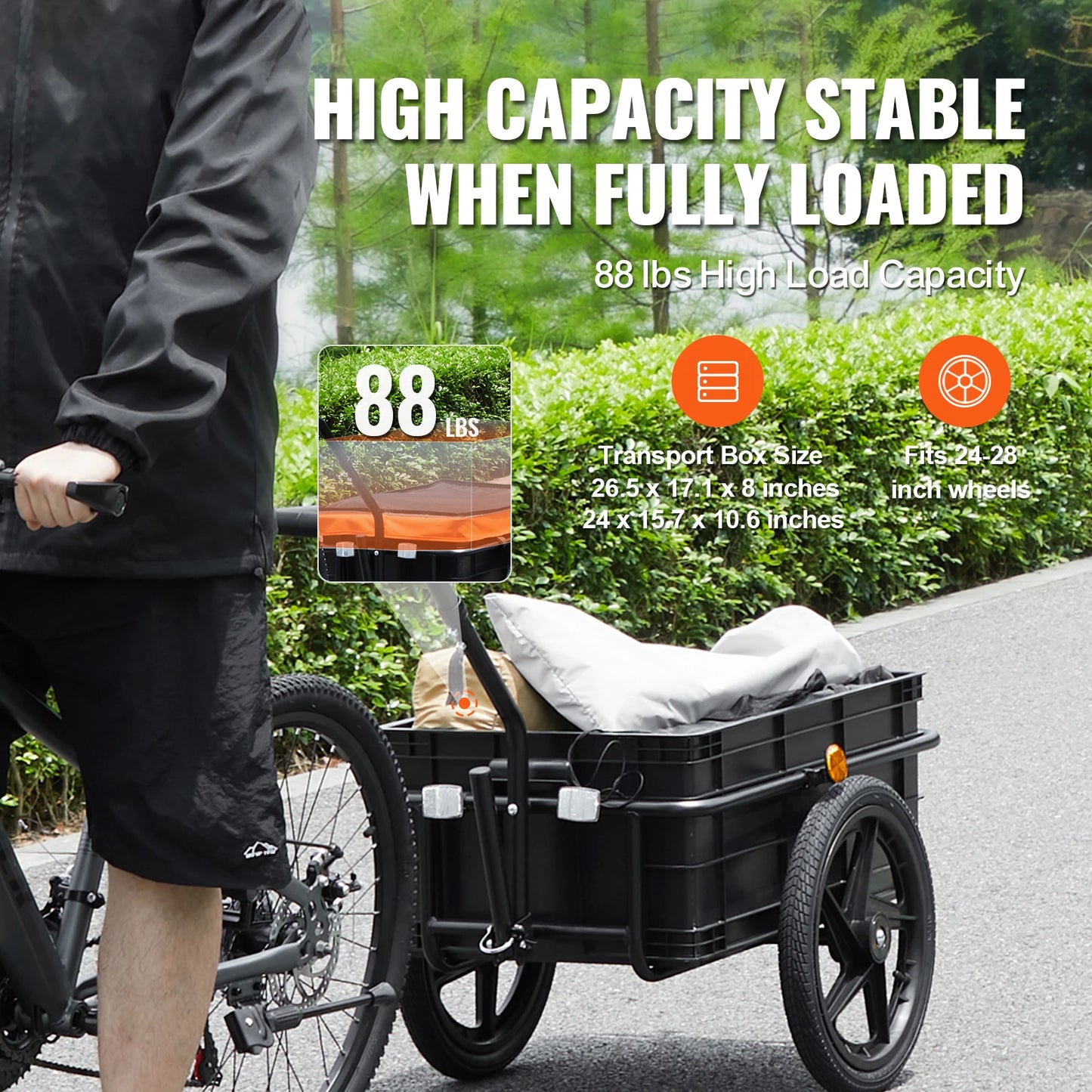 Hign-concerned SucceBuy Bike Cargo Trailer Foldable Wagon