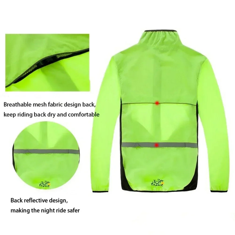 Guangdong Reflective Mens Rain Jacket Waterproof Windproof