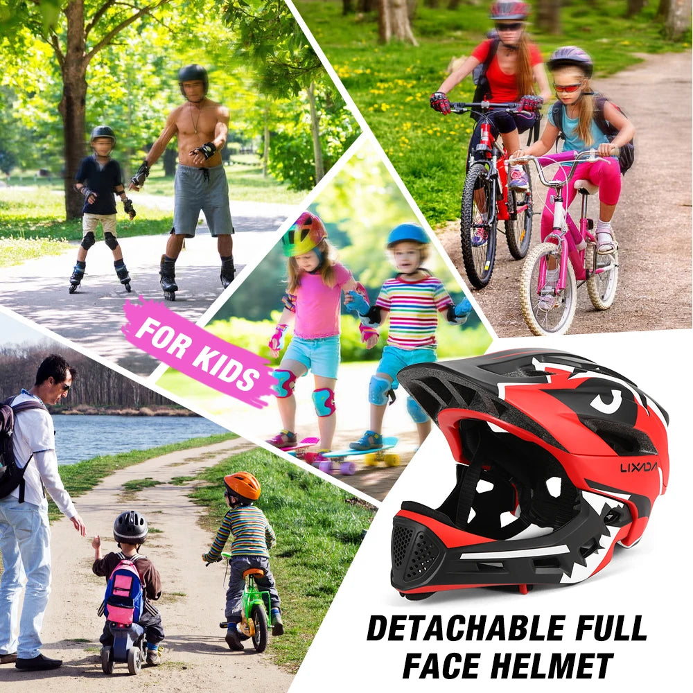 Lixada Kids Full Face Helmet For Cycling Skateboarding