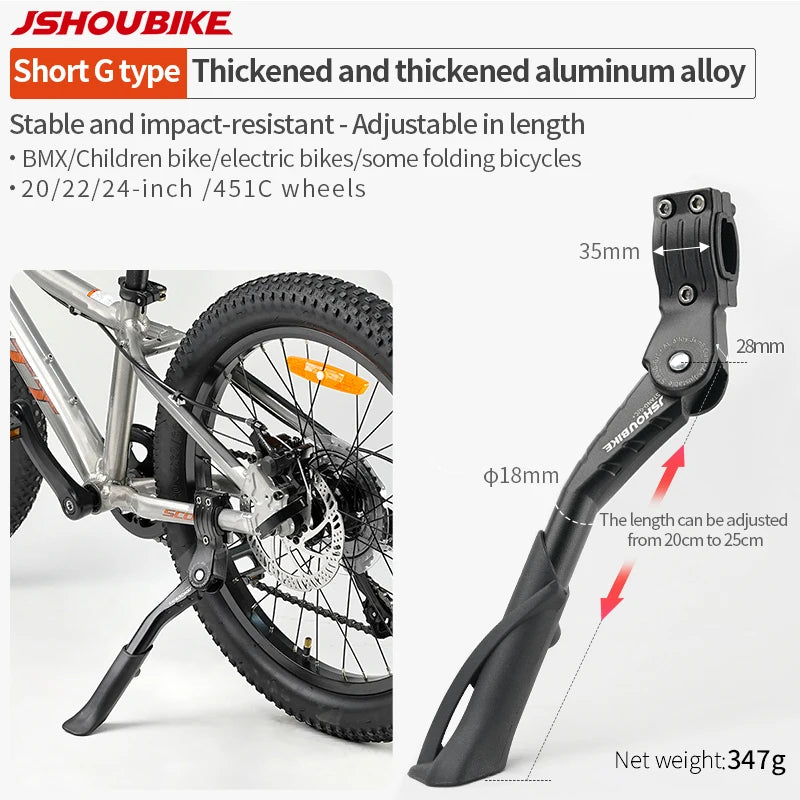 JSHOU BIKE Adjustable Bicycle Kickstand Aluminium Alloy MTB
