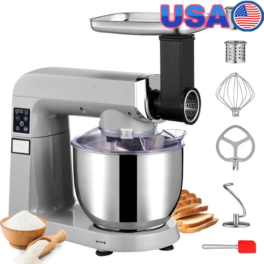 XMSJ Stand Mixer With Meat Grinder And Scraper LCD Control