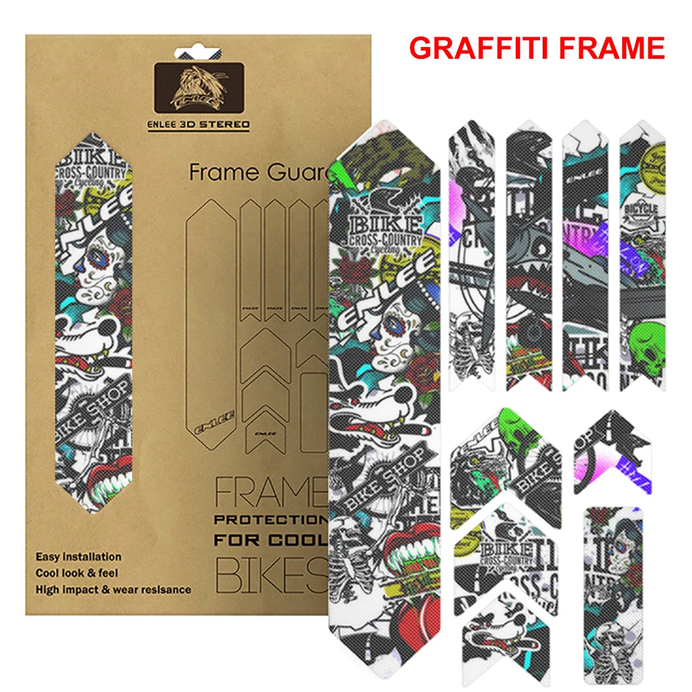 Enlee 3D Front Fork Bike Frame Protector Sticker Guard