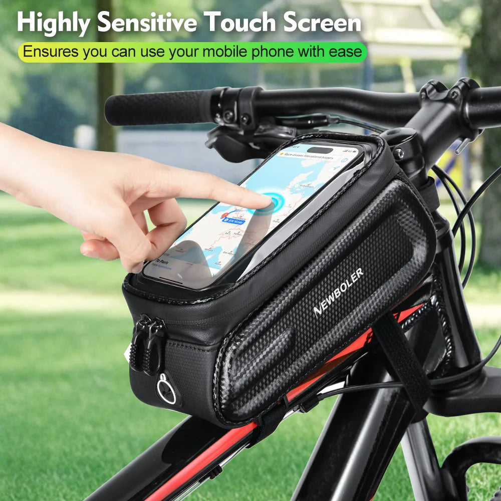 NEWBOLER Frame Front Tube Bike Bag Waterproof Phone Case