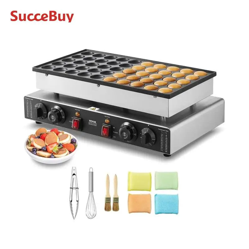 SucceBuy Mini Dutch Pancake Maker Nonstick Waffle Maker