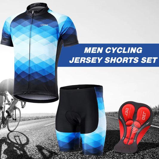 Lixada Men Cycle Jersey And Padded Shorts MTB Clothing Set