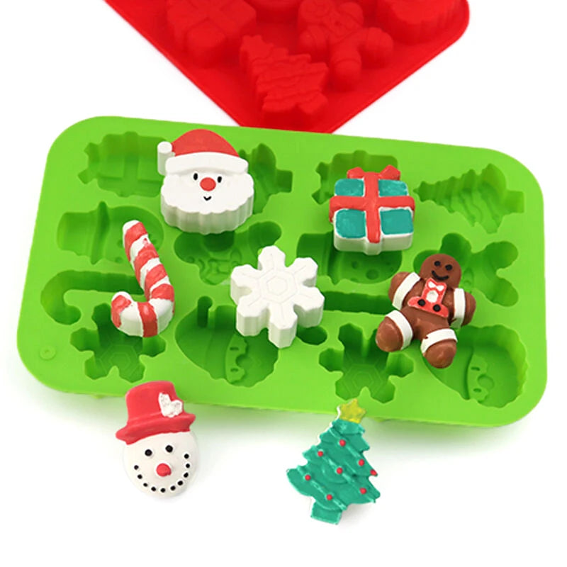 Cake Tools 14 Hole Christmas Silicone Chocolate Mold Pastry