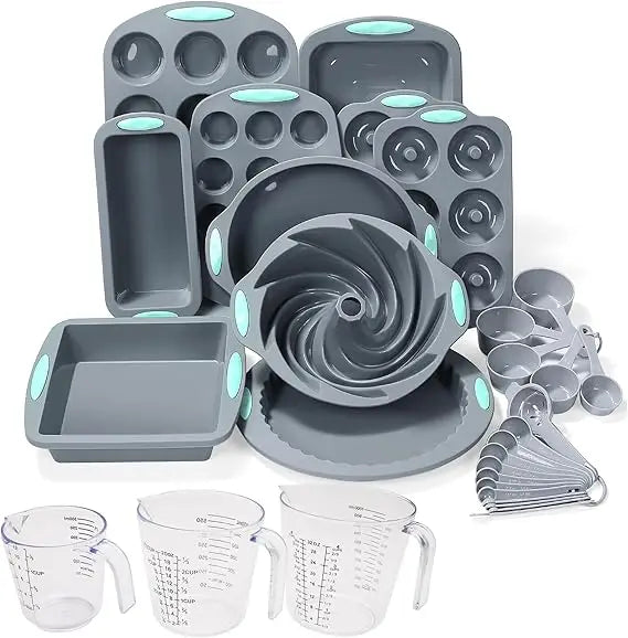 Thirty In One Silicone Baking Set Pans Molds And Cups