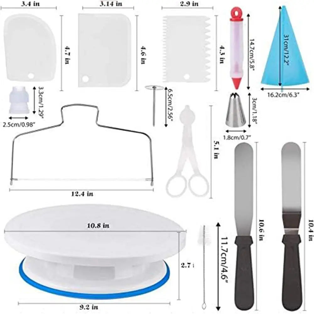 Feature 206Pcs Cake Decorating Set With Icing Tools