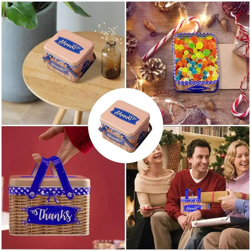 Candy Cookie Storage Box Large capacity portable baking snack storage tin box Eco-friendly creative candy collection souvenir