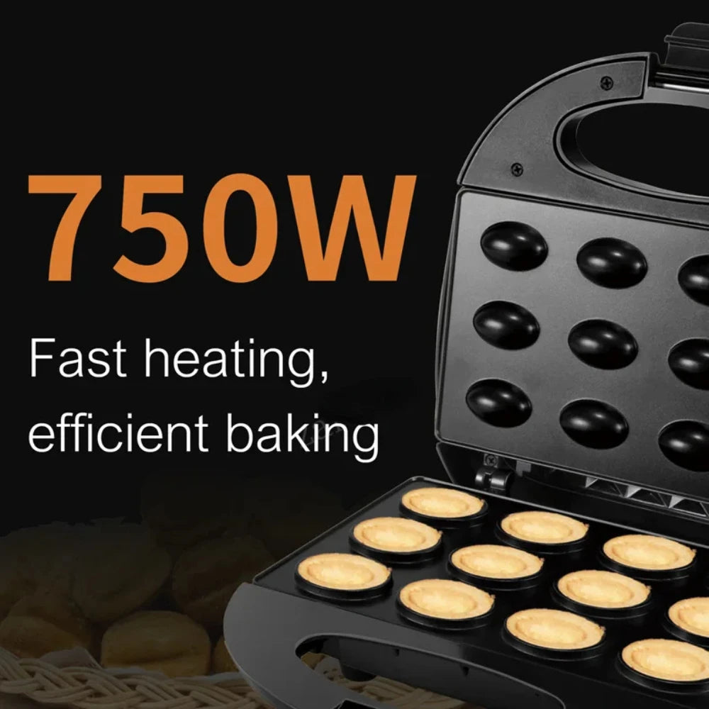 Mini  Walnut Cake Maker Automatic Nut Waffle Bread Machine Sandwich Iron Toaster Baking Breakfast Pan Oven EU plug