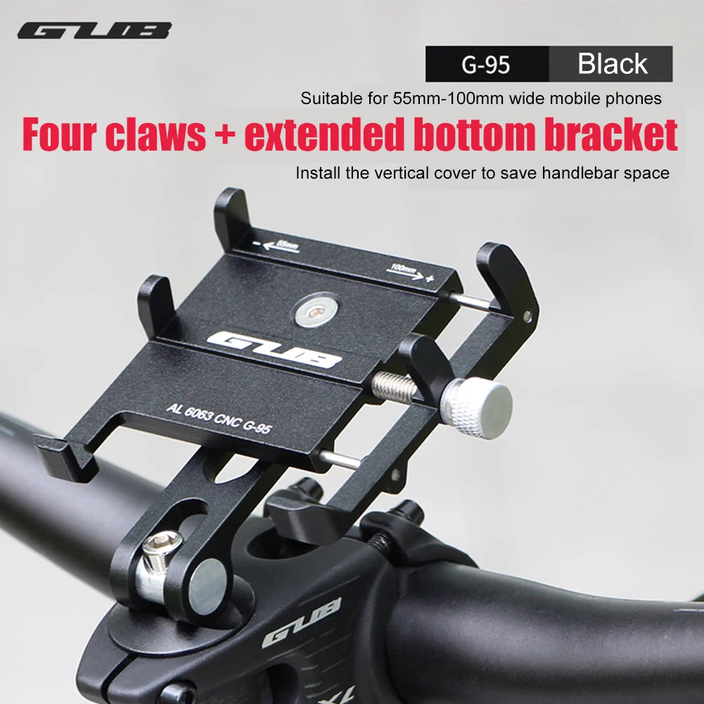 GUB Aluminum Alloy Handlebar Phone Holder Mount for Bikes