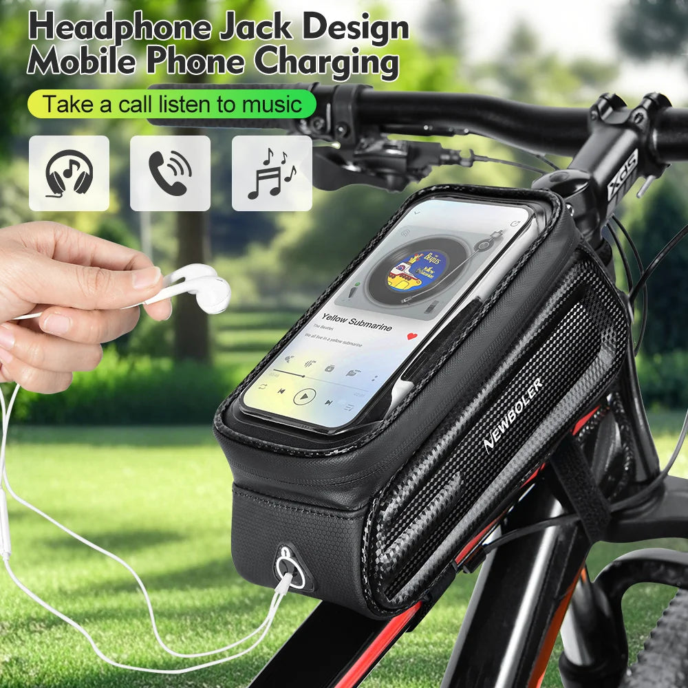 NEWBOLER Frame Front Tube Bike Bag Waterproof Phone Case