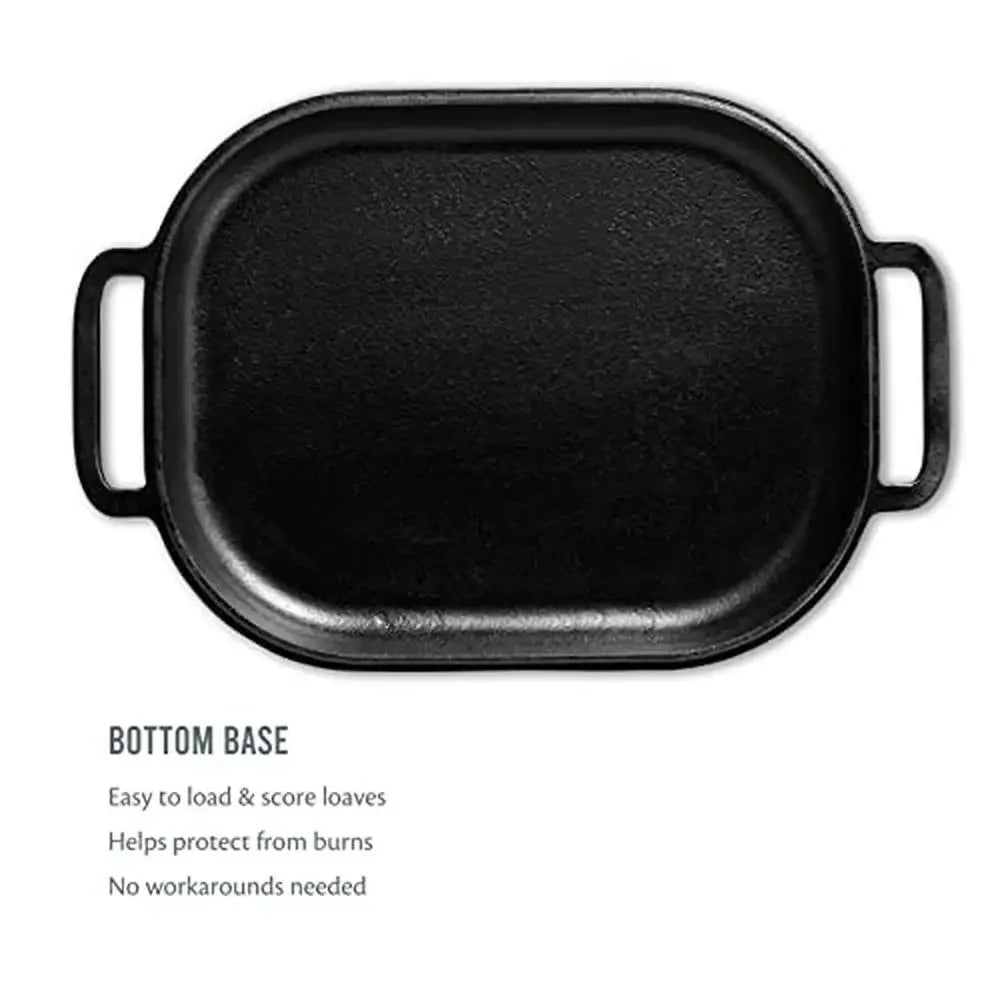 XMSJ Cast Iron Loaf Pan With Lid Homemade Bread Pan