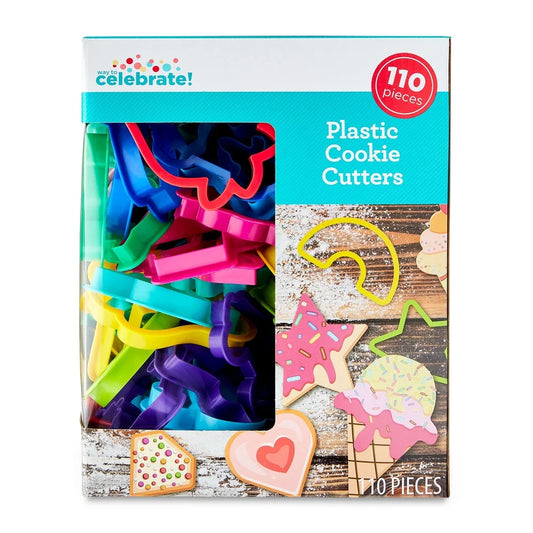 PDQ Plastic Assorted Shapes Cookie Cutter Set 110 Pieces