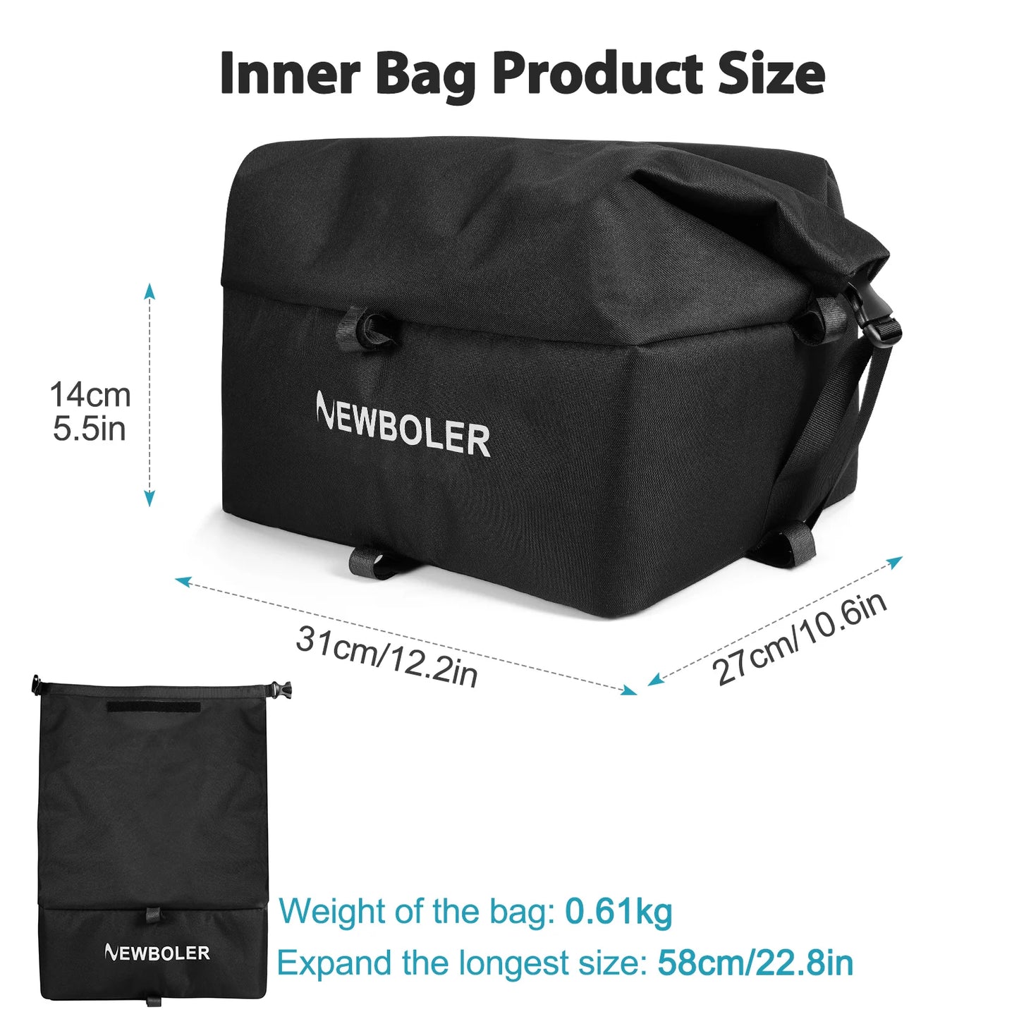 NEWBOLER Rear Bike Basket Cargo Rack Bag For Outdoor