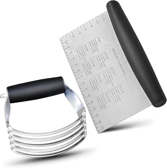 Hign-concerned Stainless Bench Scraper And Pastry Blender