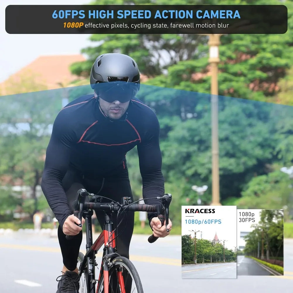 Hign-concerned 1080P Action Camera Bike Helmet Bluetooth