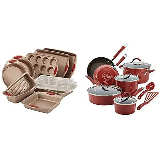 XMSJ 10 Piece Nonstick Bakeware And Cookware Set Premium