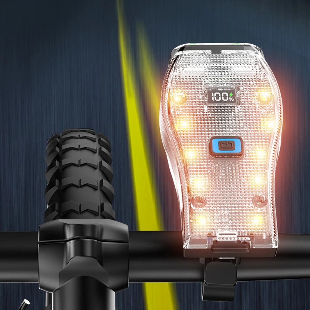 JOCESTYLE LED Bike Headlight With Horn USB Rechargeable