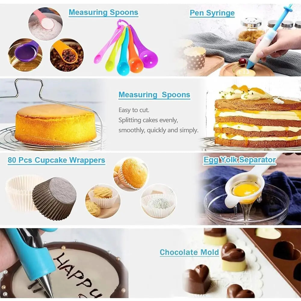 Feature Silicone Bakeware Cake Decorating Kit Turntable