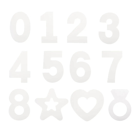 UXCELL Number Stencil Set PET Plastic Reusable Star Ring