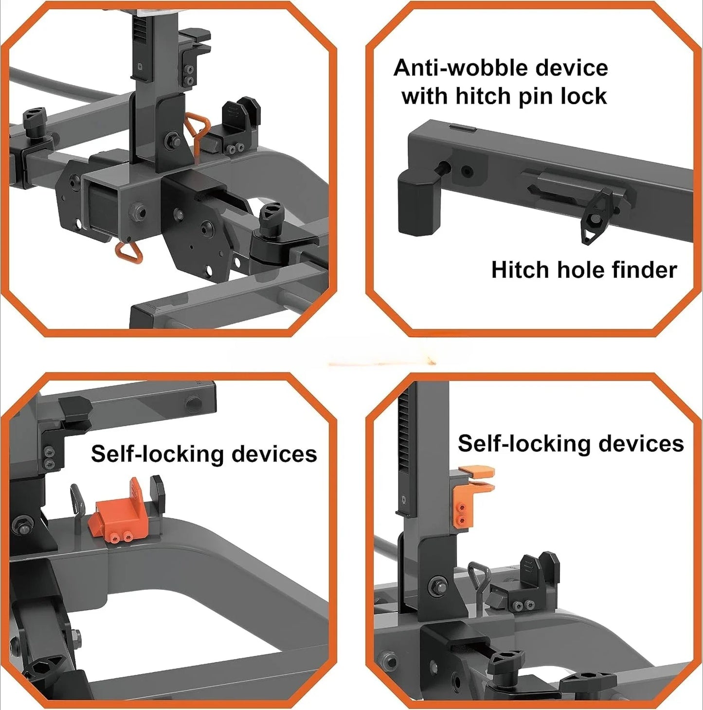 Hign Concerned Two Bike Hitch Mounted Platform Carrier