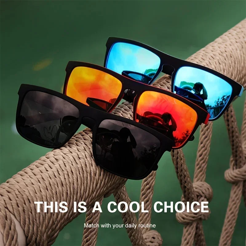 Vintage Square Polarized Sunglasses UV400 For Men Women