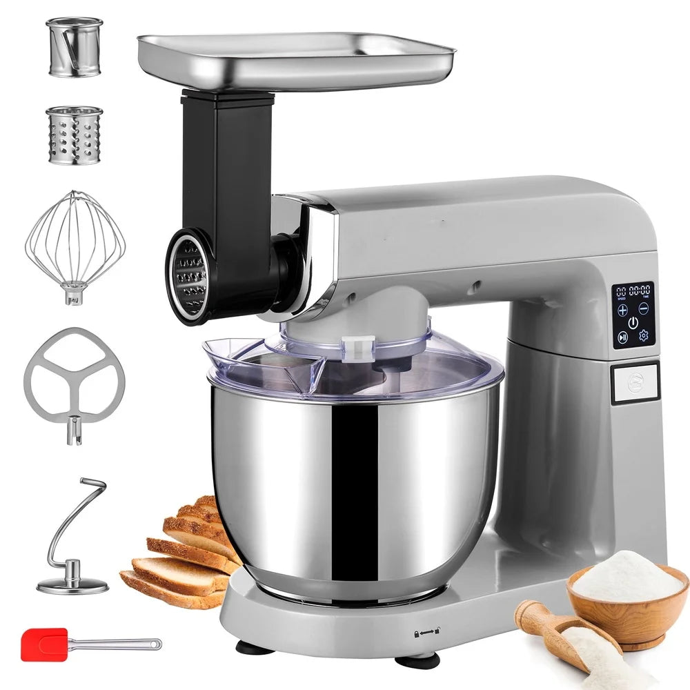 XMSJ Stand Mixer With Meat Grinder And Scraper LCD Control