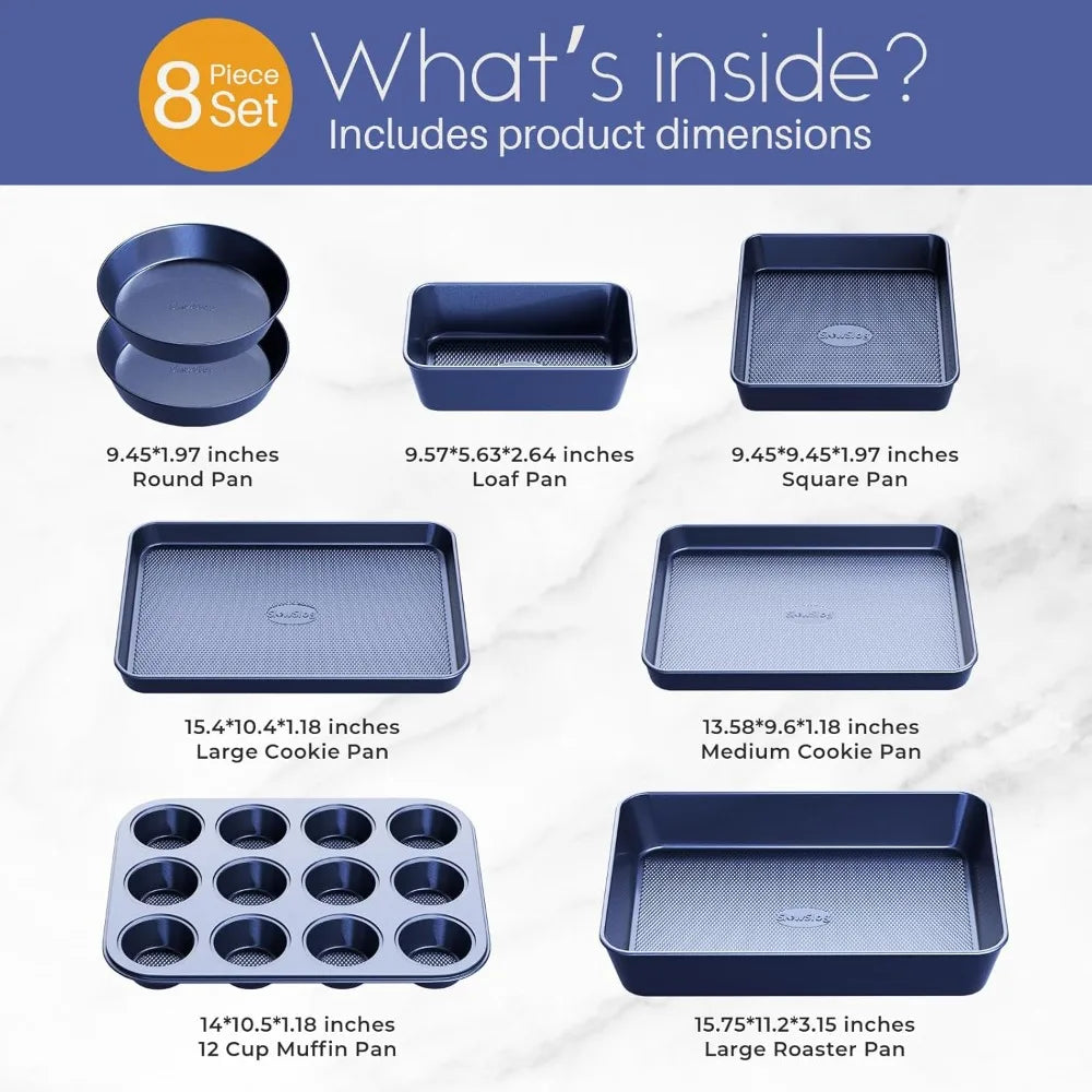 Nonstick Bakeware Set Baking Sheets And Cookie Pans