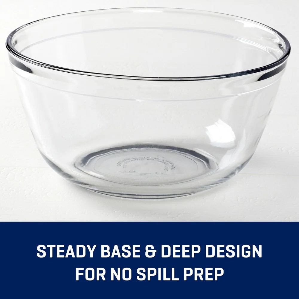 4 Pack Extra Thick Glass Mixing Bowls Multiuse Shatter Resistant Dishwasher Safe Kitchen Prep Baking Cooking Storage