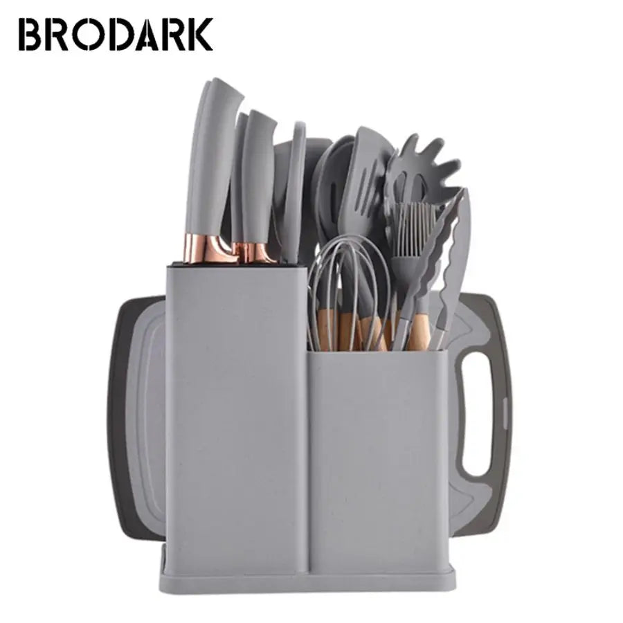 Hign Concerned Silicone Kitchenware Set 19pcs Utensils